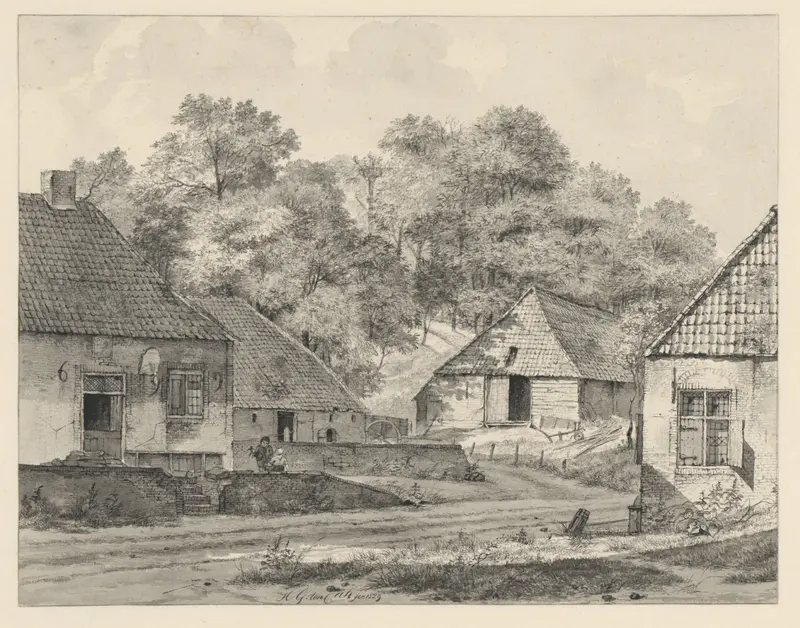 Boerderijen te Beek, boven Nijmegen Wall Art by Hendrik Gerrit ten Cate - High-Resolution Digital Print