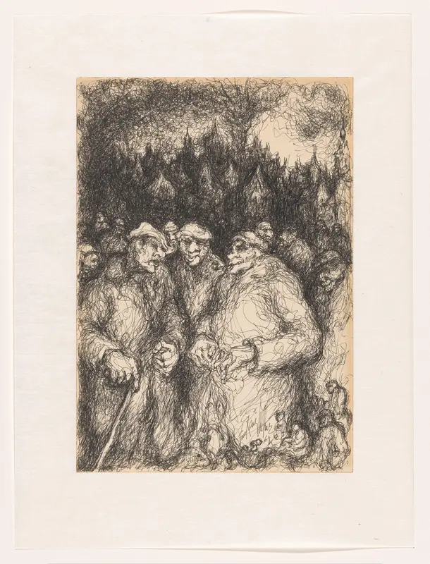 Boeren op de veemarkt te Purmerend Wall Art by Unknown - High-Resolution Digital Print