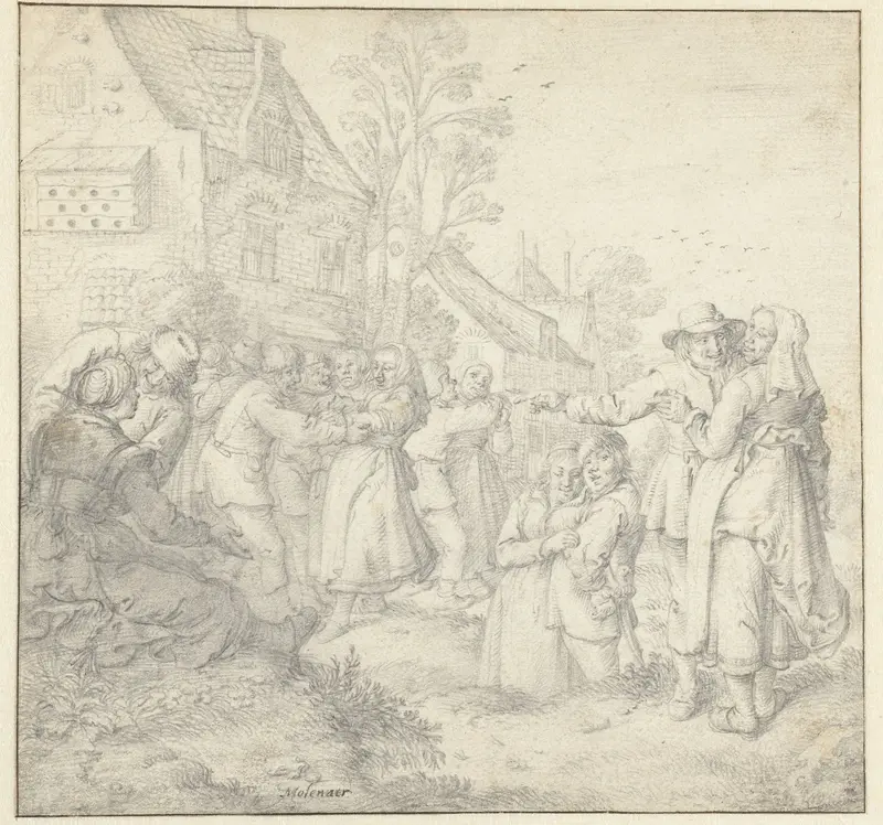 Boerendans Wall Art by Jan Miense Molenaer - High-Resolution Digital Print