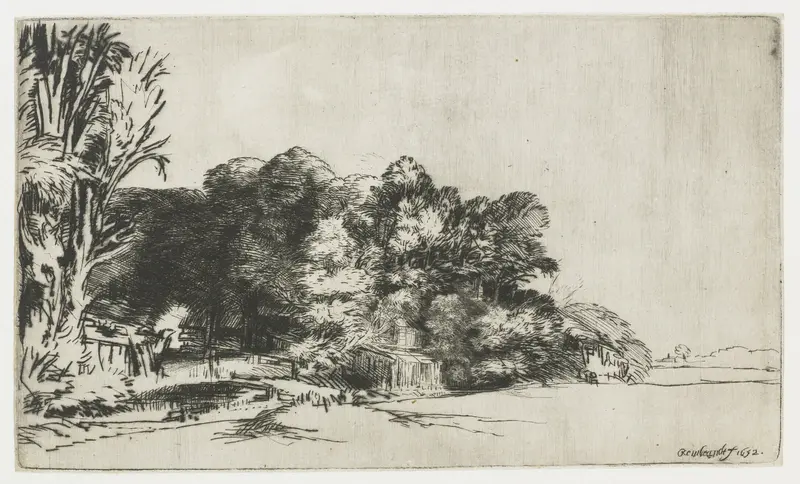 Boerenhuis verscholen tussen de bomen Wall Art by Unknown - High-Resolution Digital Print