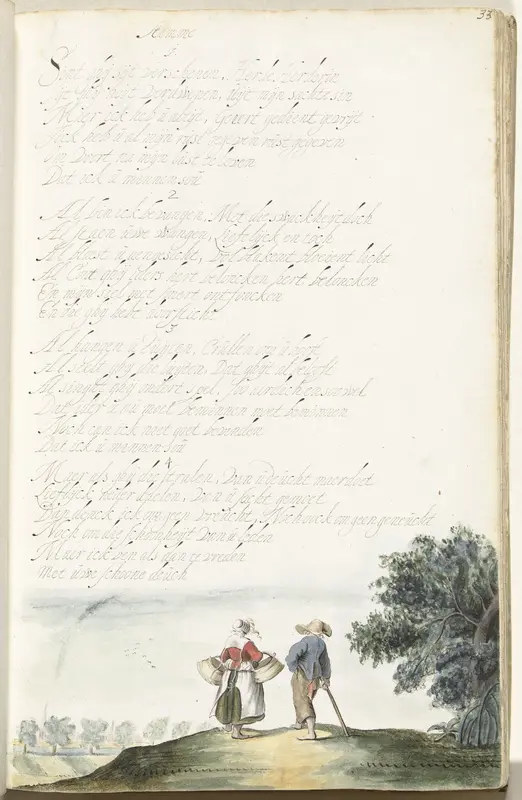Boerenpaar, van achteren Wall Art by Gesina ter Borch - High-Resolution Digital Print