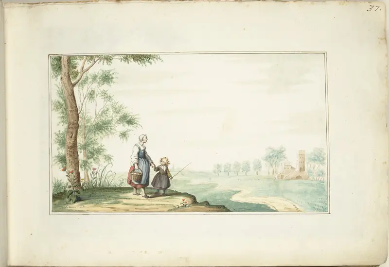 Boerenvrouw en kind Wall Art by Unknown - High-Resolution Digital Print