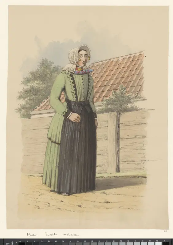 Boerin van de omstreken van Zwolle Wall Art by Johan Martinus Anthon Rieke - High-Resolution Digital Print