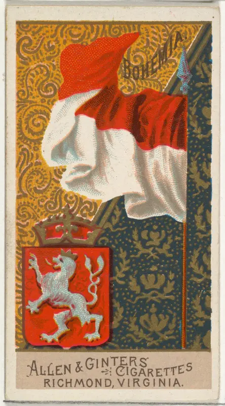 Bohemia, from Flags of All Nations, Series 2 (N10) for Allen & Ginter Cigarettes Brands Wall Art by Allen & Ginter - High-Resolution Digital Print