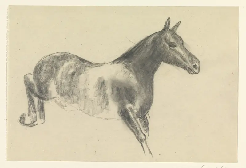 Bokkend paard Wall Art by Leo Gestel - High-Resolution Digital Print