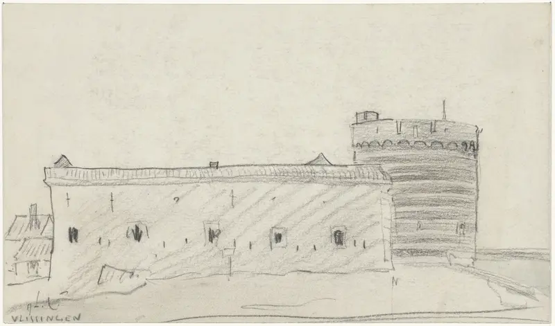 Bolwerk te Vlissingen Wall Art by Adolf le Comte - High-Resolution Digital Print