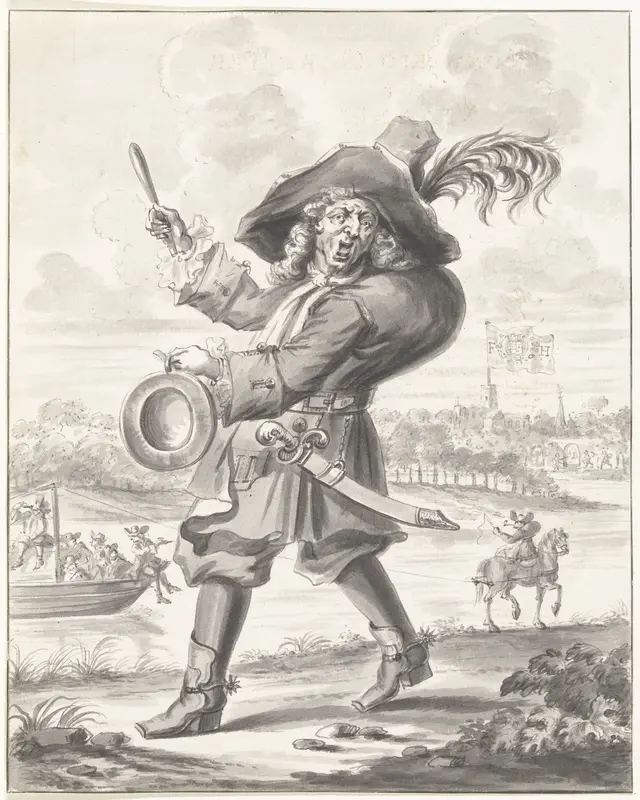 Bombario als stadsomroeper bij Vianen, 1720 Wall Art by anonymous - High-Resolution Digital Print