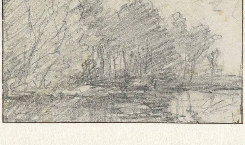Bomen aan een vaart Wall Art by Willem Roelofs (I) - High-Resolution Digital Print