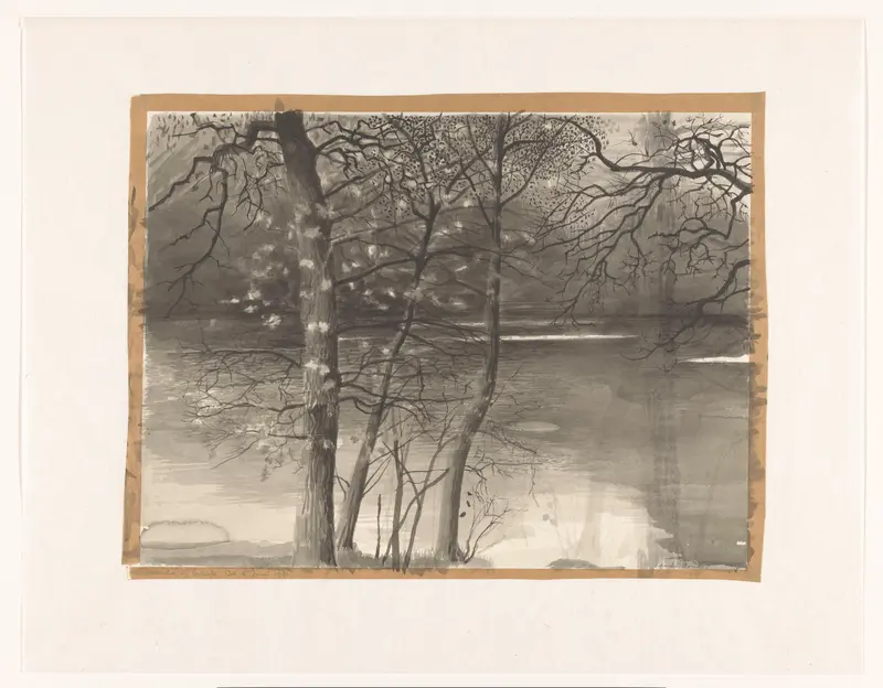Bomen aan het water Wall Art by Unknown - High-Resolution Digital Print