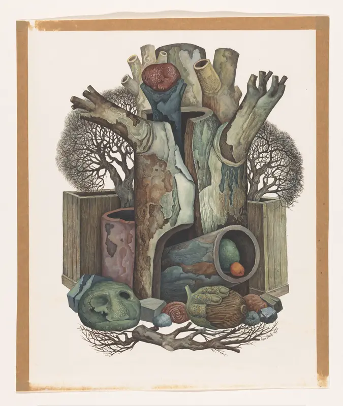 Bomen en stenen Wall Art by Unknown - High-Resolution Digital Print
