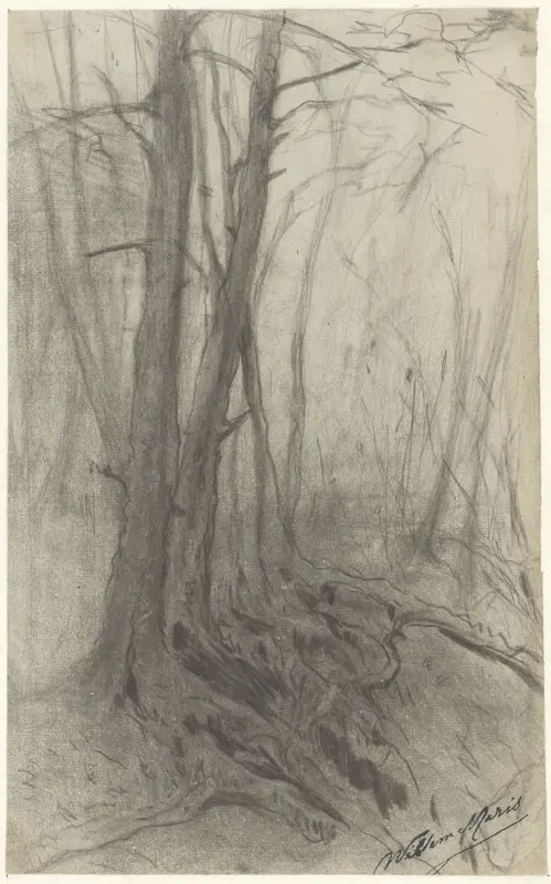 Bomen in een bos Wall Art by Willem Maris - High-Resolution Digital Print