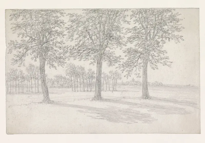 Bomen in een weiland Wall Art by Georges Michel - High-Resolution Digital Print