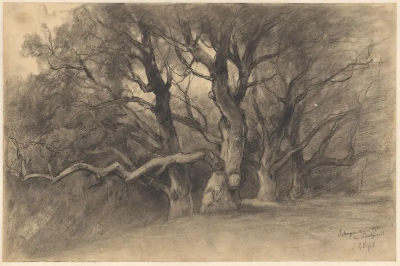 Bomen op het schapenduin bij Santpoort Wall Art by Unknown - High-Resolution Digital Print
