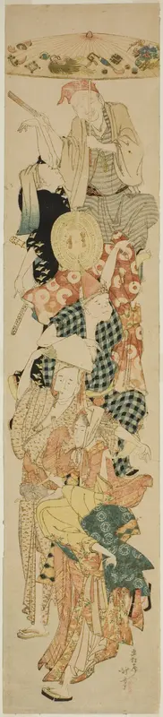 Bon Festival Dance Wall Art by Katsushika Hokusai - High-Resolution Digital Print