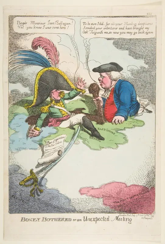 Boney Bothered or an Unexpected Meeting Wall Art by Charles Williams - High-Resolution Digital Print