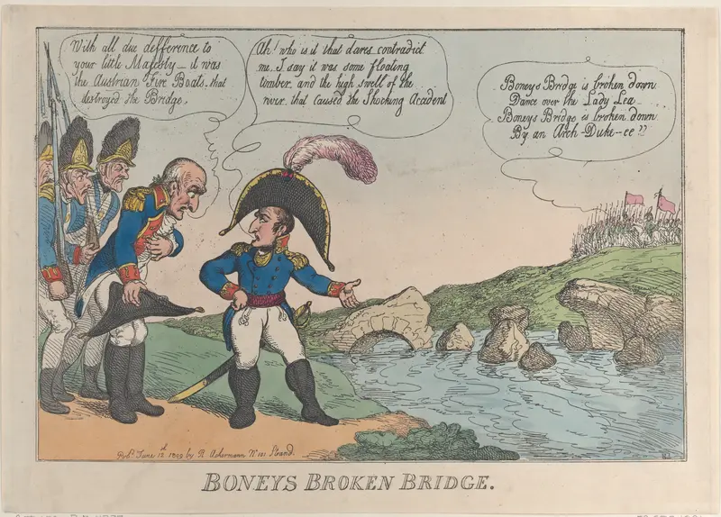 Boneys Broken Bridge Wall Art by Thomas Rowlandson - High-Resolution Digital Print