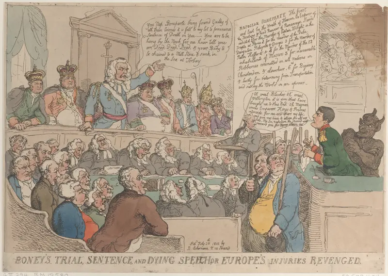 Boney's Trial Sentence and Dying Speech, or Europe's Injuries Revenged Wall Art by Thomas Rowlandson - High-Resolution Digital Print