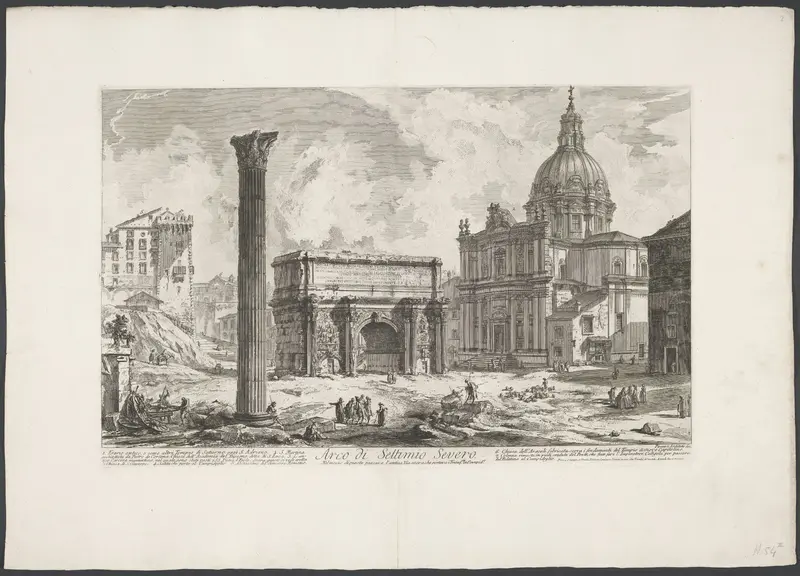 Boog van Septimius Severus op het Forum Romanum Wall Art by Unknown - High-Resolution Digital Print