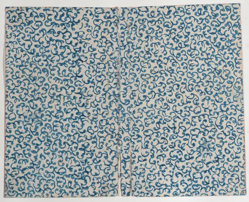 Book cover with blue curved line pattern Wall Art by Anonymous - High-Resolution Digital Print