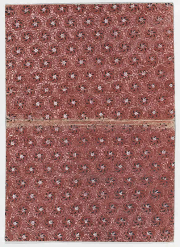 Book cover with floral and dot pattern Wall Art by Anonymous - High-Resolution Digital Print