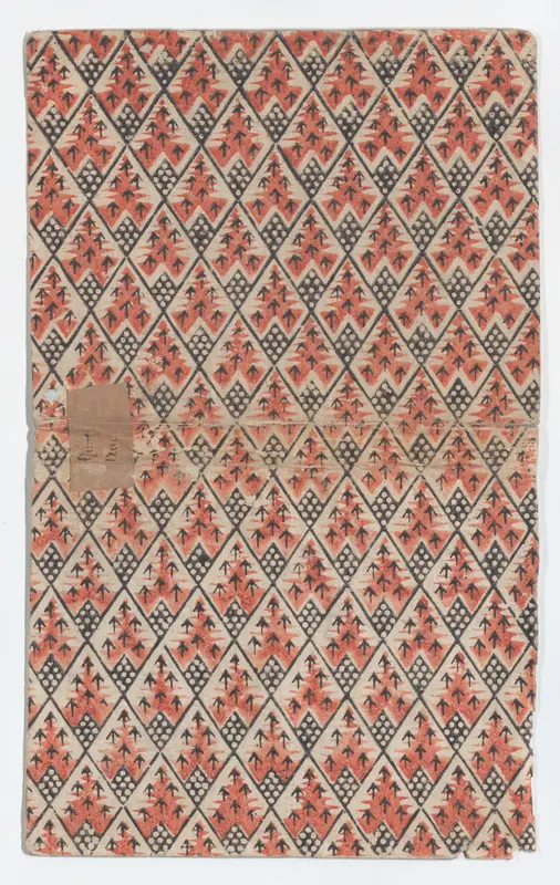 Book cover with overall diamond pattern with arrows Wall Art by Anonymous - High-Resolution Digital Print