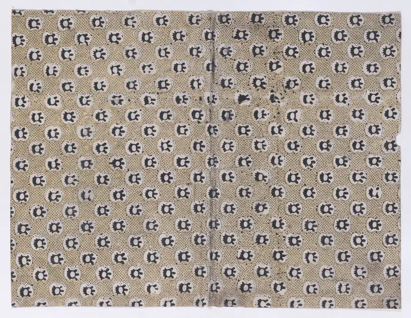 Book cover with overall dot and abstract pattern Wall Art by Anonymous - High-Resolution Digital Print