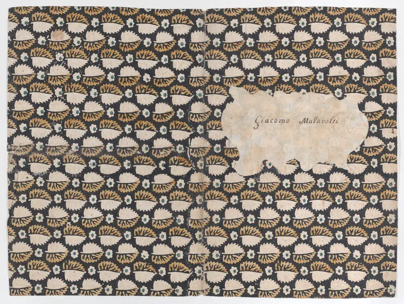 Book cover with overall leaf pattern Wall Art by Anonymous - High-Resolution Digital Print
