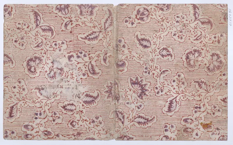 Book cover with overall paisley, dot, and stripe pattern Wall Art by Anonymous - High-Resolution Digital Print