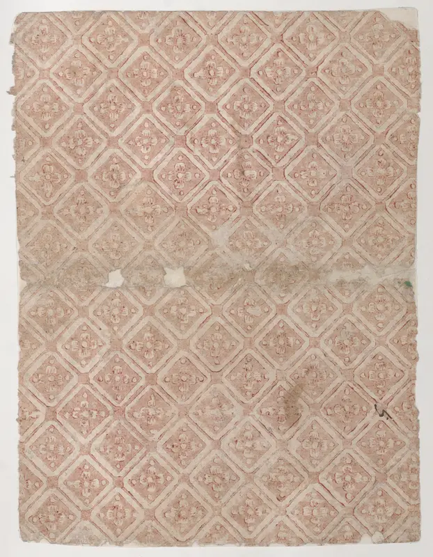 Book cover with overall pattern of diamonds with rosettes Wall Art by Anonymous - High-Resolution Digital Print