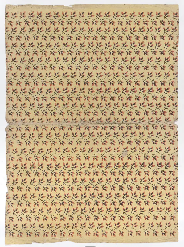 Book cover with overall pattern of leaves Wall Art by Anonymous - High-Resolution Digital Print