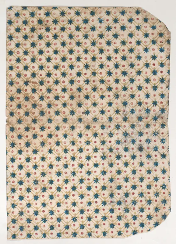 Book cover with overall pattern of stars and dots Wall Art by Anonymous - High-Resolution Digital Print