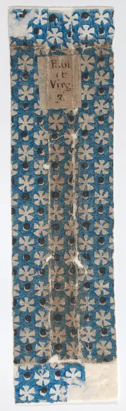 Book cover with overall pattern of stars or flower shapes and dots Wall Art by Anonymous - High-Resolution Digital Print