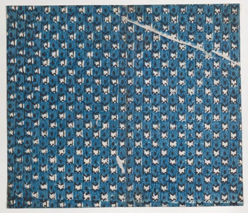 Book cover with overall pattern of stars within ovals Wall Art by Anonymous - High-Resolution Digital Print