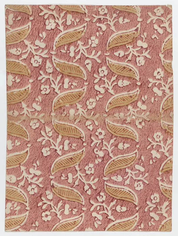 Book cover with overall red floral pattern Wall Art by Anonymous - High-Resolution Digital Print