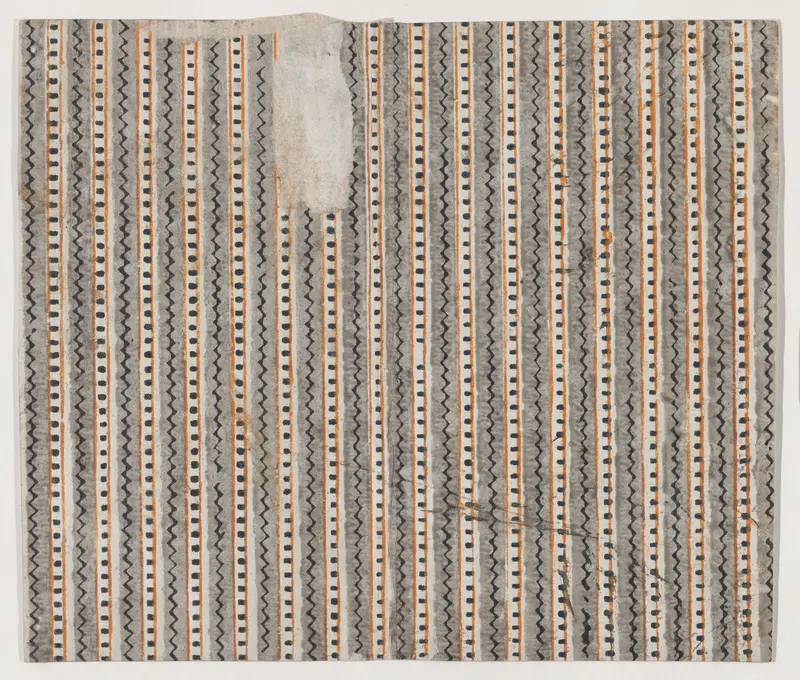 Book cover with overall zig zag and stripe pattern Wall Art by Anonymous - High-Resolution Digital Print