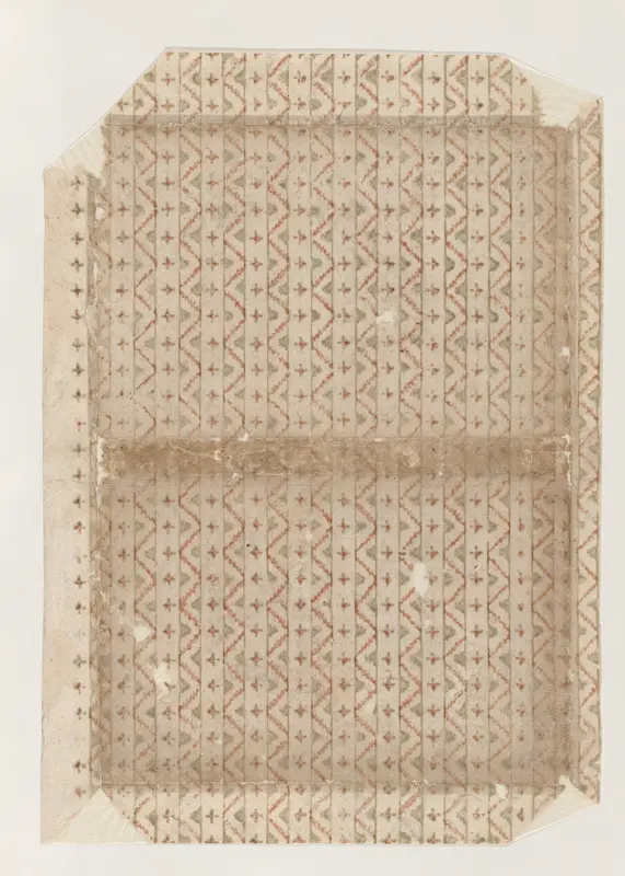 Book cover with overall zigzag pattern Wall Art by Anonymous - High-Resolution Digital Print