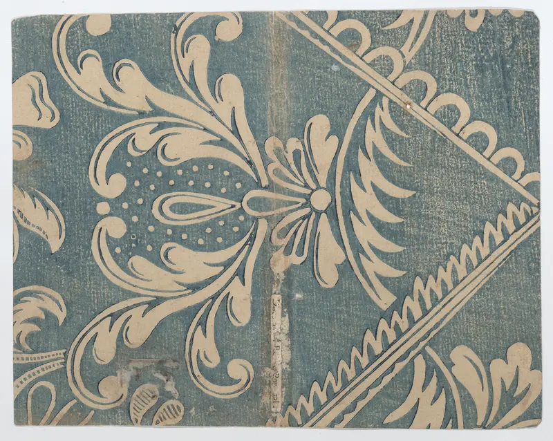 Book cover with rinceau and floral patterns Wall Art by Anonymous - High-Resolution Digital Print