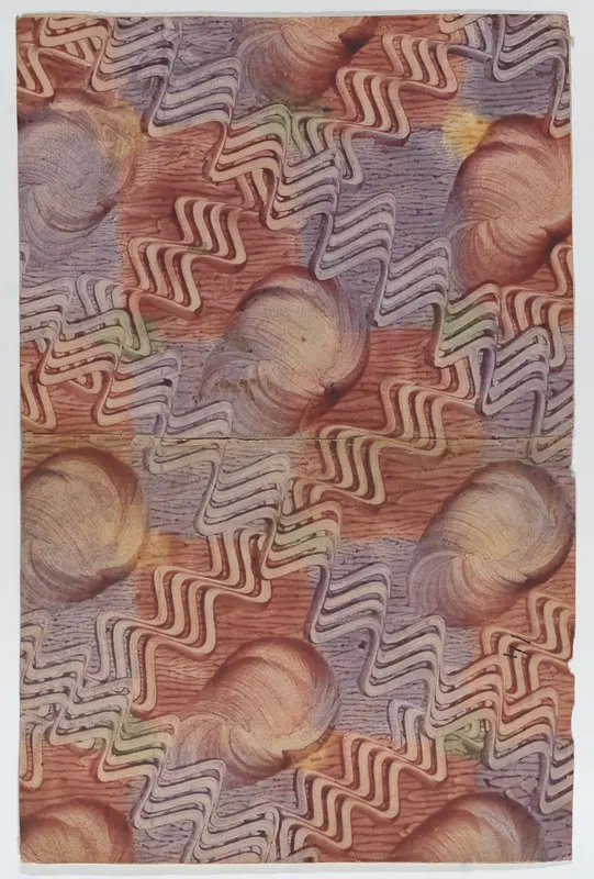 Book cover with zigzag stripe pattern Wall Art by Anonymous - High-Resolution Digital Print