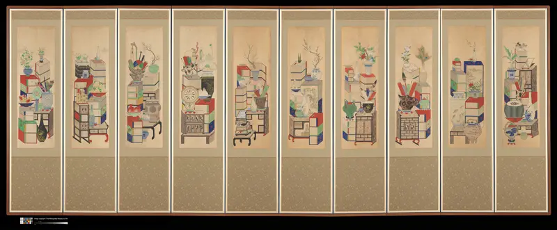 Books and Scholars' Possessions Wall Art by Unidentified artist - High-Resolution Digital Print