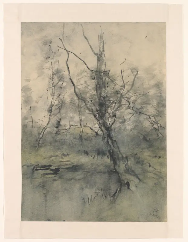 Boom aan bosvijver Wall Art by Unknown - High-Resolution Digital Print