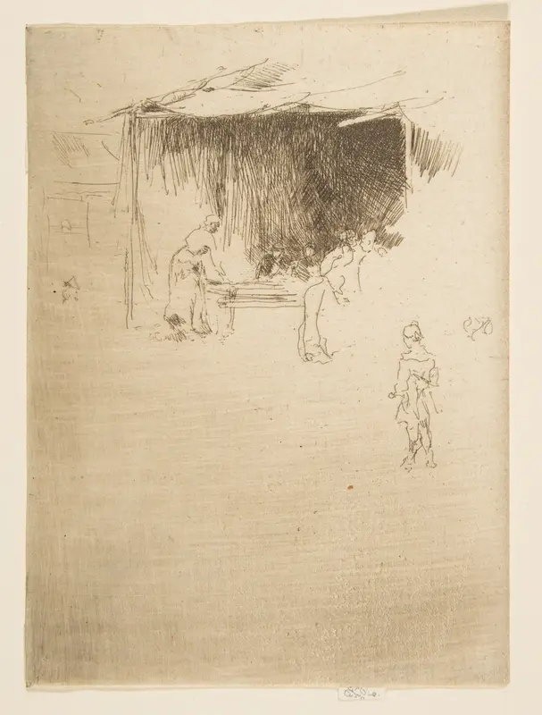 Booth at a Fair Wall Art by James McNeill Whistler - High-Resolution Digital Print