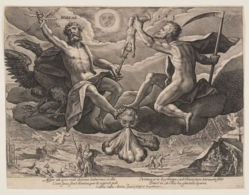 Boreas, from The Winds Wall Art by Crispijn van de Passe, I - High-Resolution Digital Print