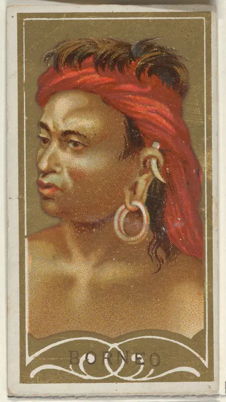 Borneo, from the Types of All Nations series (N24) for Allen & Ginter Cigarettes Wall Art by Allen & Ginter - High-Resolution Digital Print