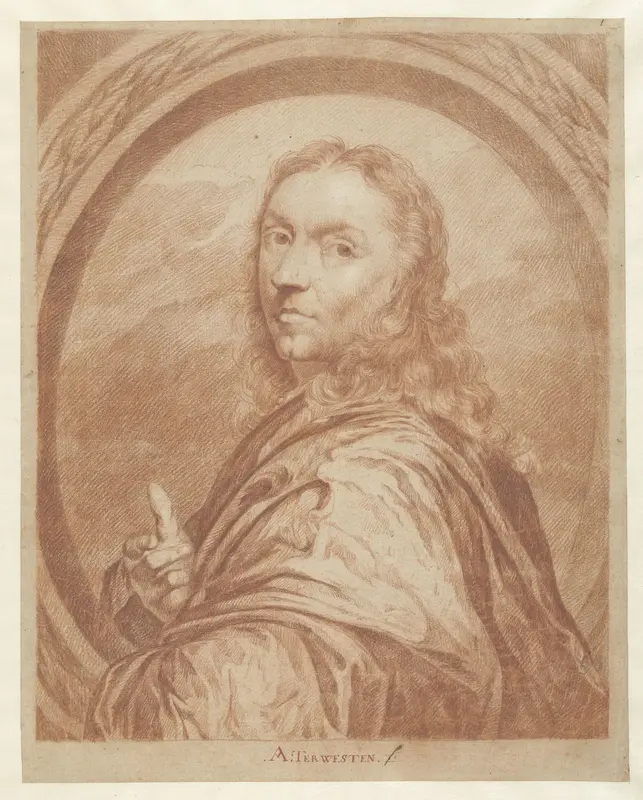 Borstbeeld van een man Wall Art by Augustinus Terwesten (I) - High-Resolution Digital Print