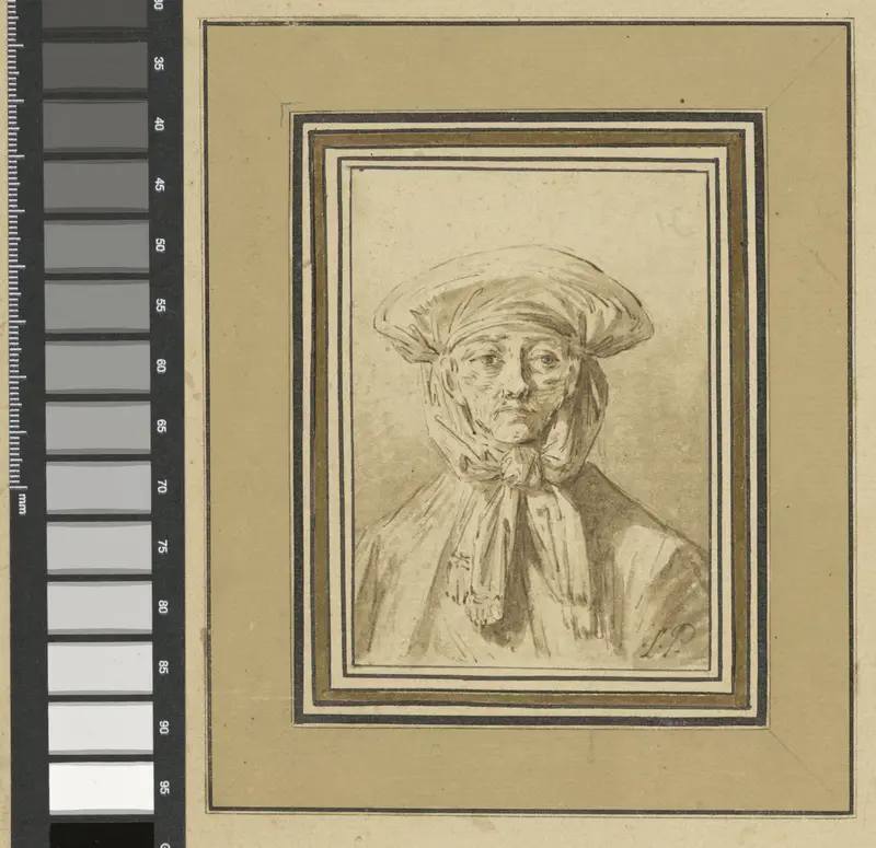 Borstbeeld van een oude Russische vrouw Wall Art by Jean Baptist Leprince - High-Resolution Digital Print