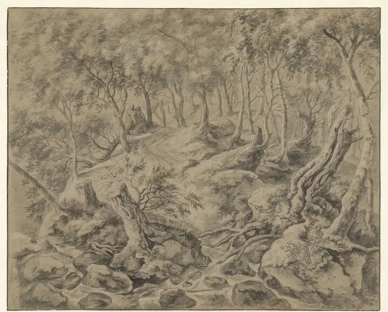 Bosgezicht in het Bois de Soignes bij Brussel Wall Art by Anthonie Waterloo - High-Resolution Digital Print