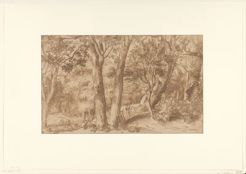 Boslandschap met een hert Wall Art by Jan Lievens - High-Resolution Digital Print