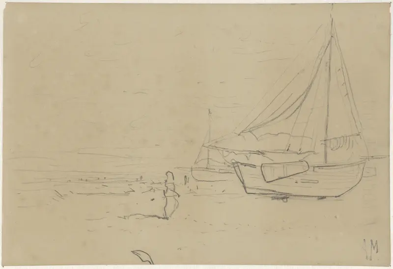 Boten op het strand Wall Art by Anton Mauve - High-Resolution Digital Print