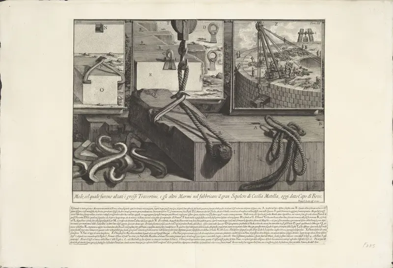 Bouw van de Tombe van Caecilia Metella te Rome Wall Art by Unknown - High-Resolution Digital Print