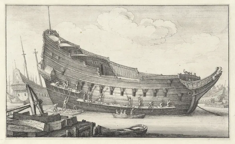 Bouw van een schip Wall Art by Unknown - High-Resolution Digital Print